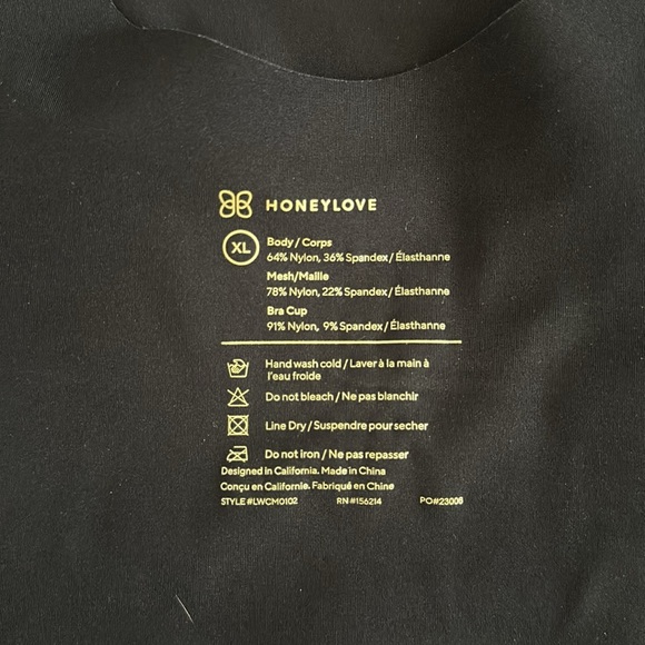 Honeylove Lift Wear Cami Runway Black Smoothing Shapewear Tank Top XL - Picture 13 of 13